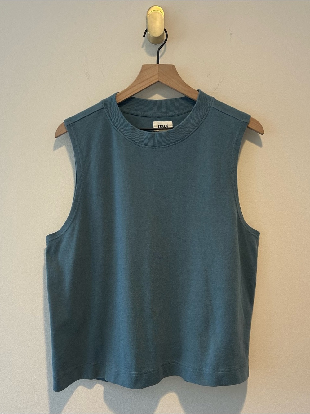 Pact Women’s Sleeveless Muscle Tee 100% Organic Cotton Teal